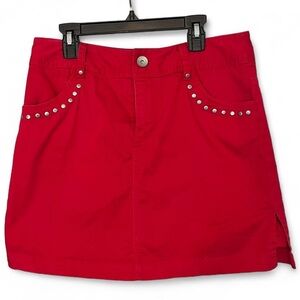 Sz 28 Vintage 90’s Red Studded Skort